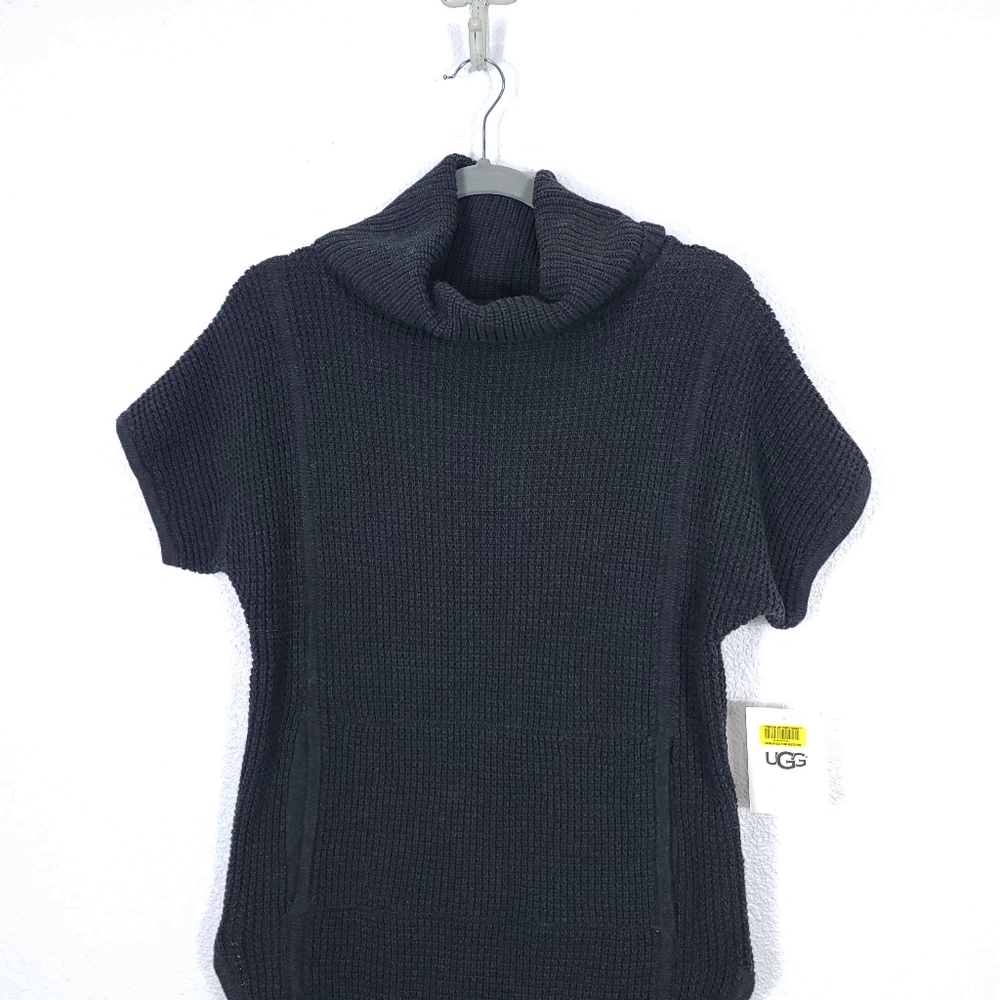 UGG Selby Turtleneck Chunky Knit Charcoal Gray Sweater - Picture 3 of 15